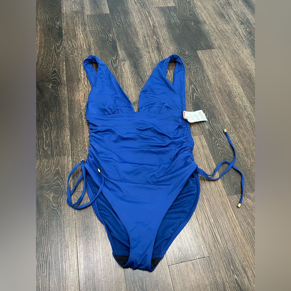 Lauren Ralph Lauren Women's Ruched One Piece Swimsuit Size 14 NWOT
